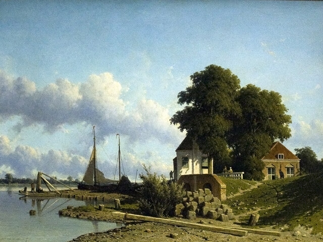On the River Lek, near Elshout by Jan Weissenbruch
