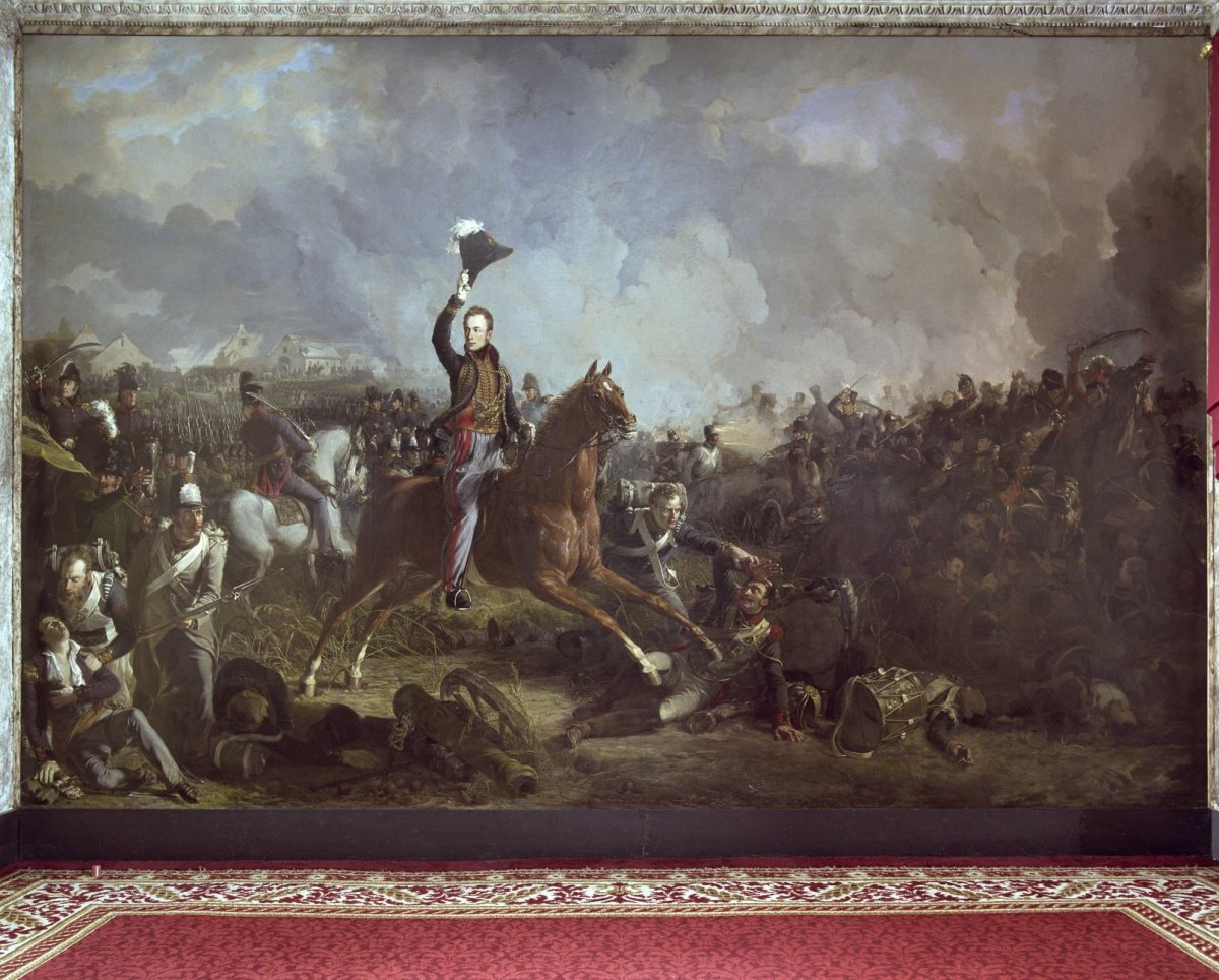 The Prince of Orange during the Battle of Quatre Bras by Jan Willem Pieneman