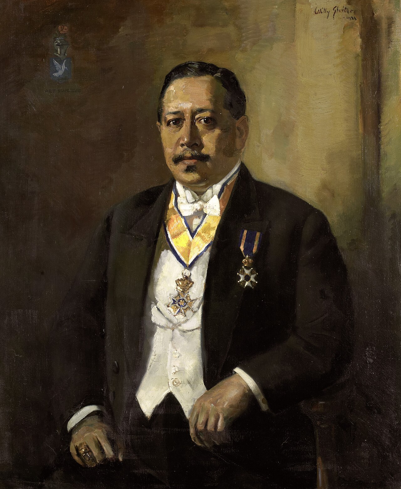 Willem Martinus Godfried Schumann (1877-1952). Voorzitter van de volksraad (1919-1925) by Jan Willem Sluiter