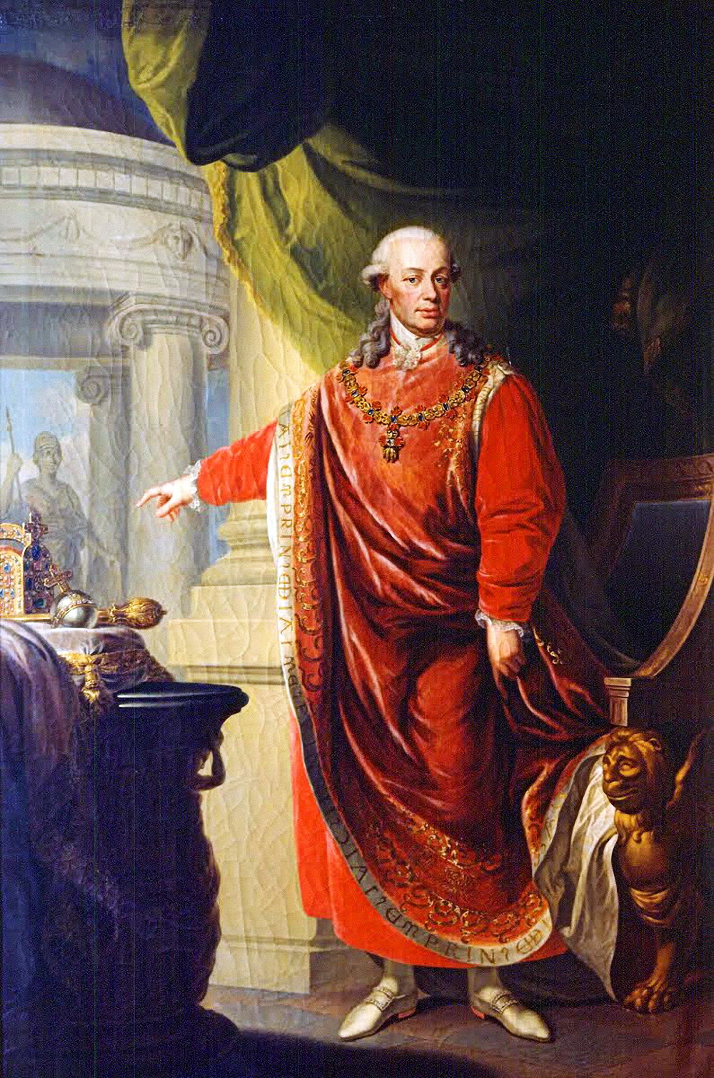 Portrait of Emperor Leopold II in the regalia of the Golden Fleece by János Donát