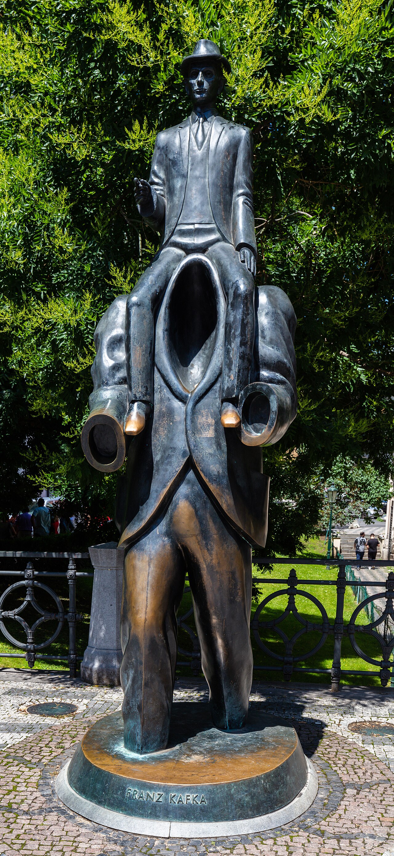 statue of Franz Kafka by Jaroslav Róna