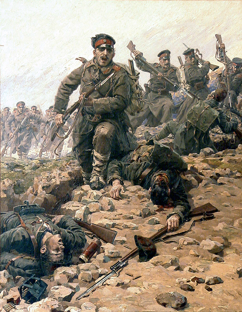 Bulgarians overrun the Turkish positions by Jaroslav Věšín
