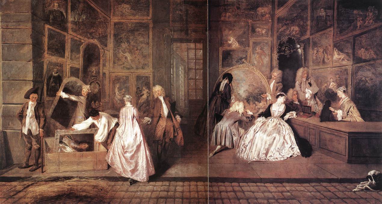 The Shop Sign of Gersaint by Jean-Antoine Watteau
