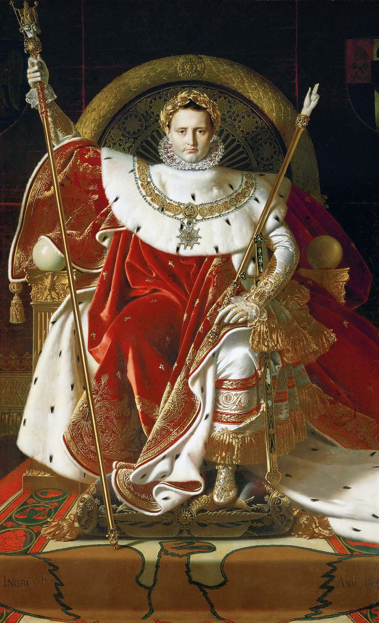 Napoleon I on his Imperial Throne by Jean-Auguste-Dominique Ingres