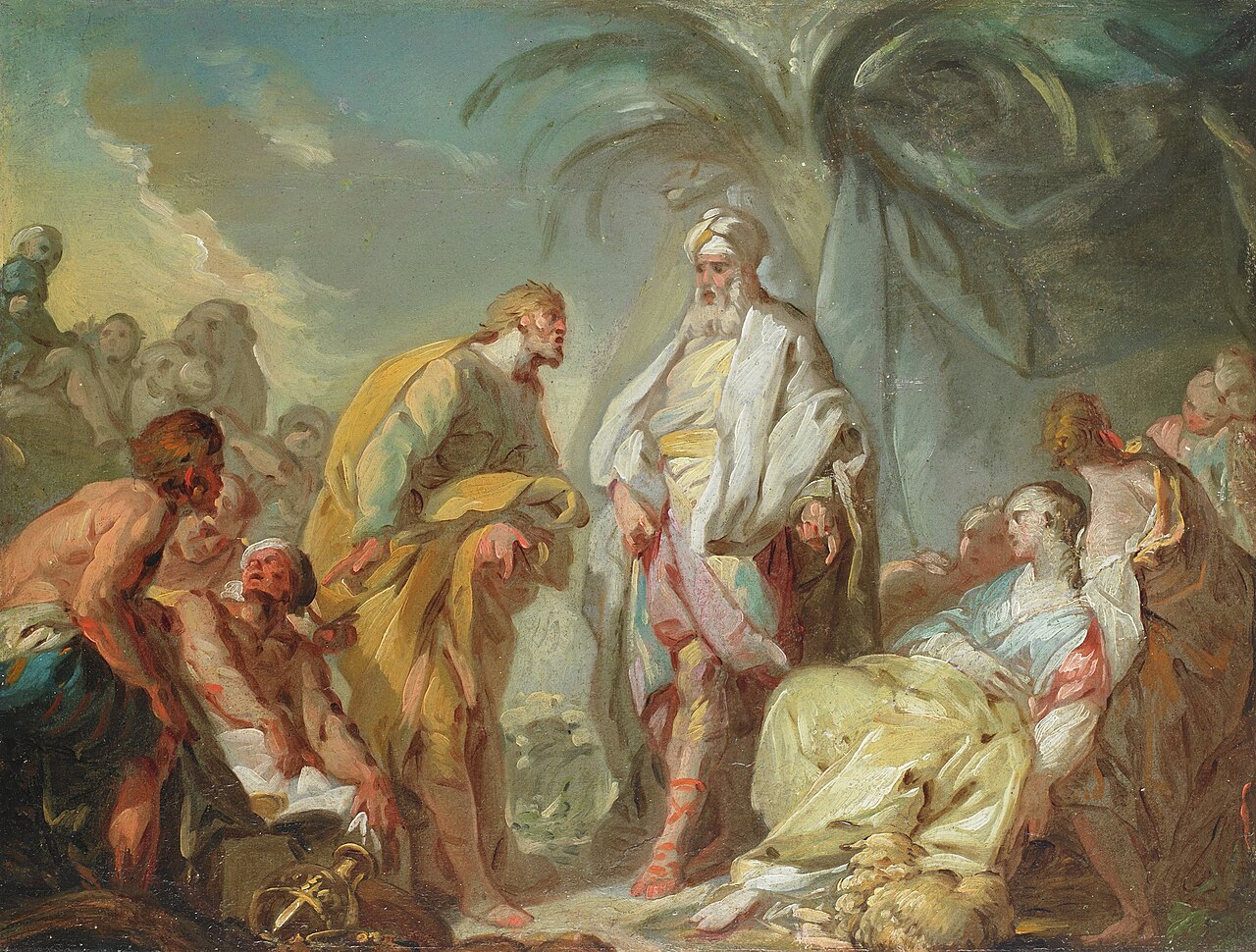 Laban and Rachel by Jean-Baptiste-Henri Deshays