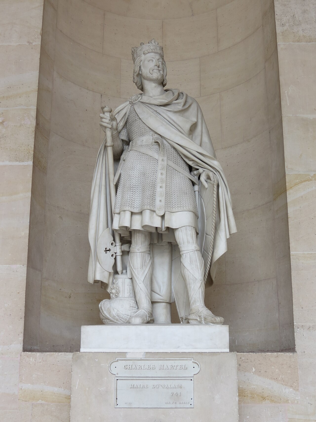 Charles Martel, maire du palais by Jean Baptiste Joseph Debay