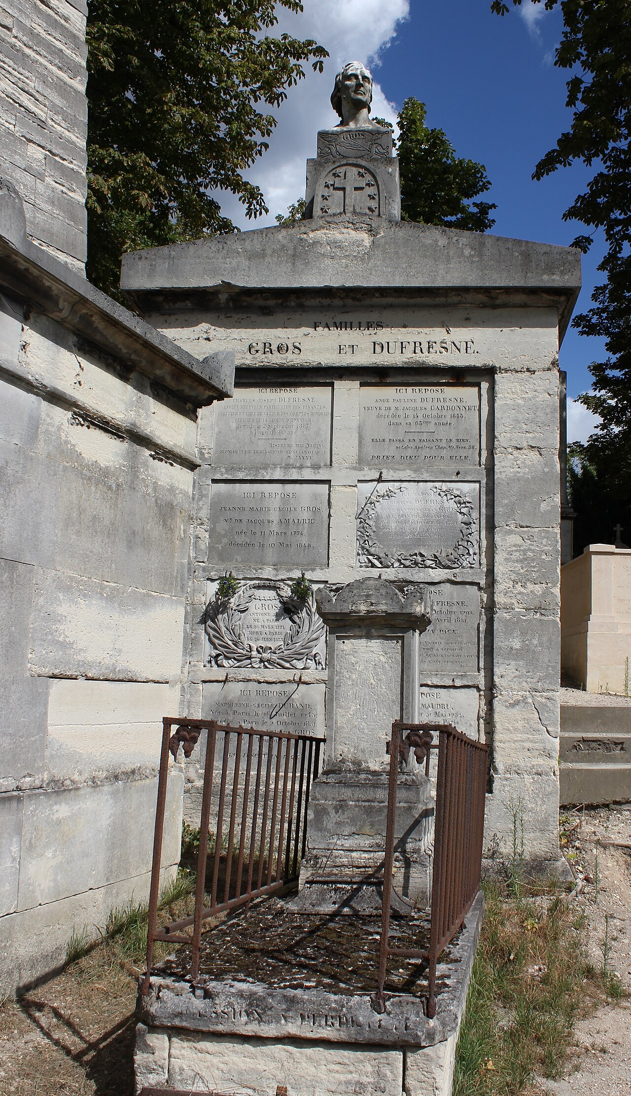 Grave of Antoine Jean Gros by Jean Baptiste Joseph Debay