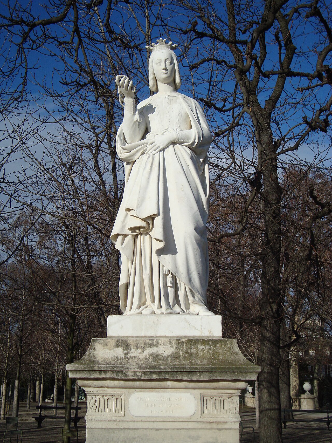 Statue of Anne of Brittany by Jean Baptiste Joseph Debay