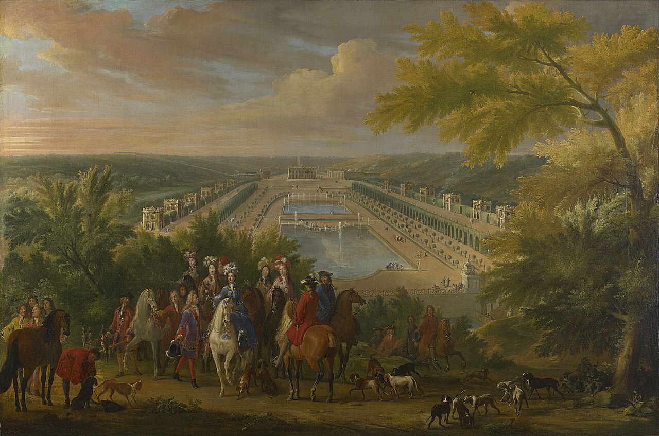 A Hawking Party at Marly by Jean-Baptiste Martin