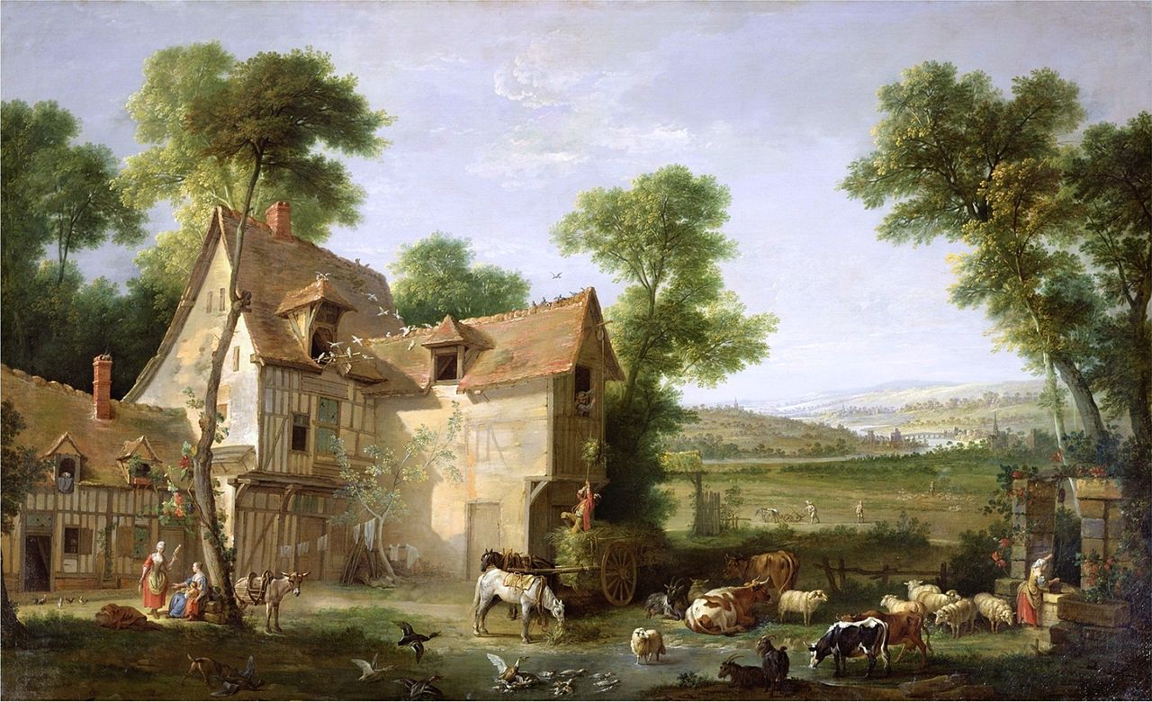 La ferme by Jean-Baptiste Oudry