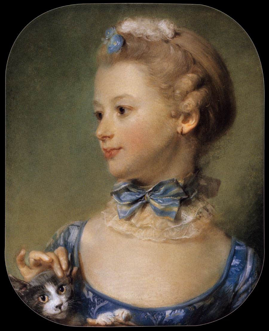 Portrait of Mademoiselle Huquier by Jean-Baptiste Perronneau