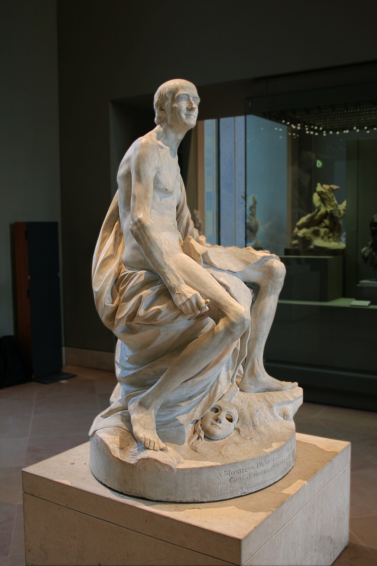 Voltaire Naked by Jean-Baptiste Pigalle