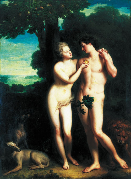Philippe d'Orléans, and his mistress Madame de Parabère as Adam and Eve by Jean-Baptiste Santerre