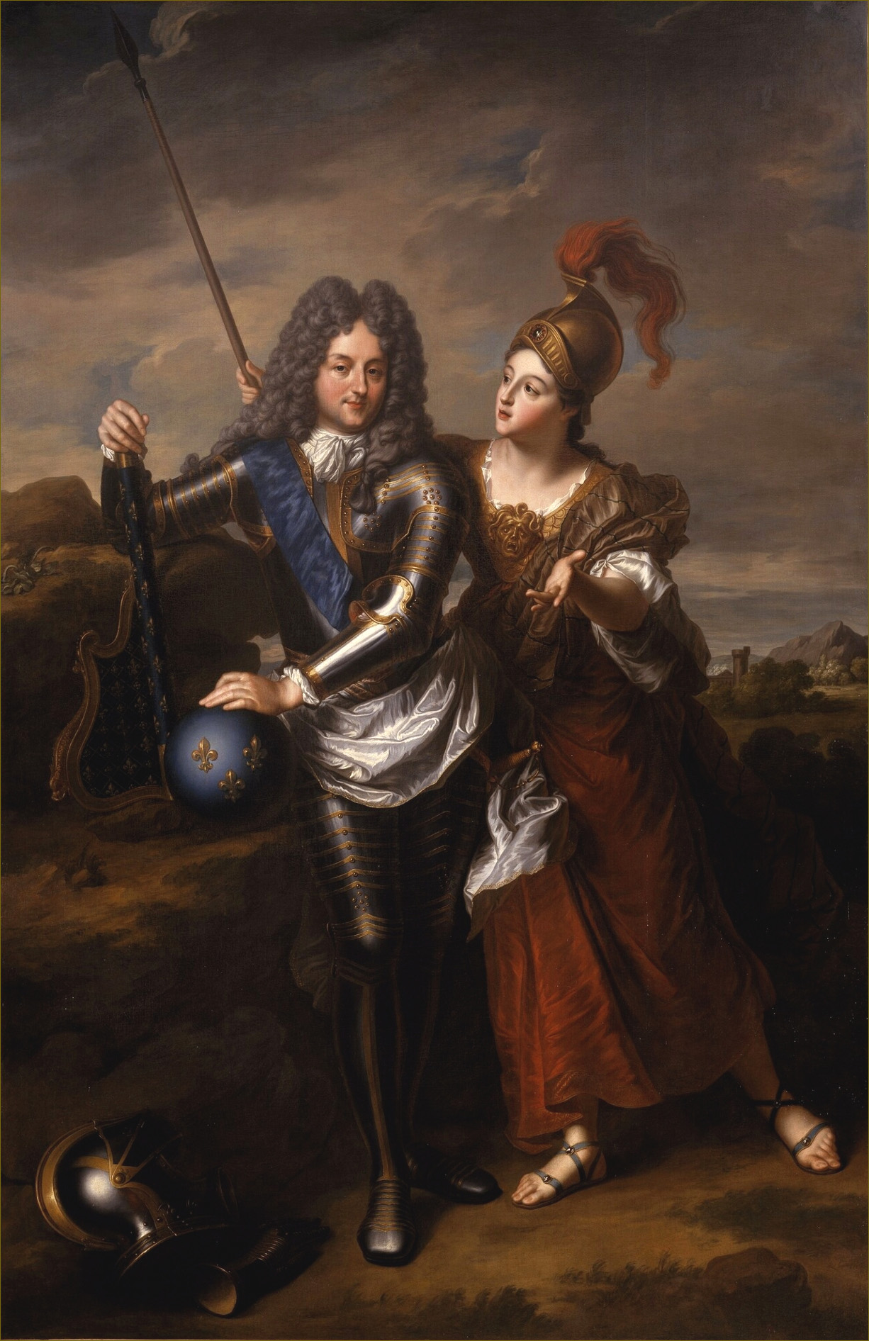 Philippe II d'Orleans, Regent of France and Madame de Parabere as Minerva by Jean-Baptiste Santerre