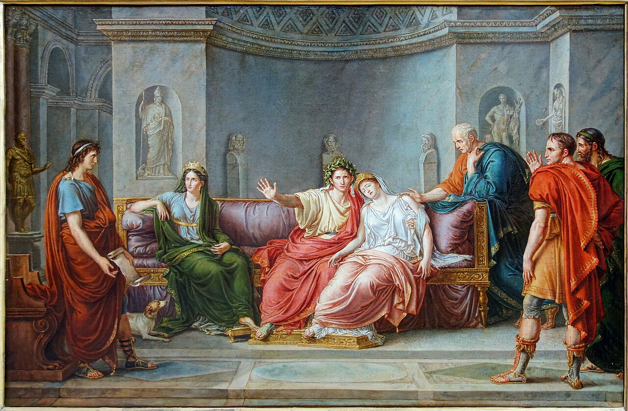 Virgil reading the Aeneid in front of Augustus and Livia by Jean-Baptiste Wicar