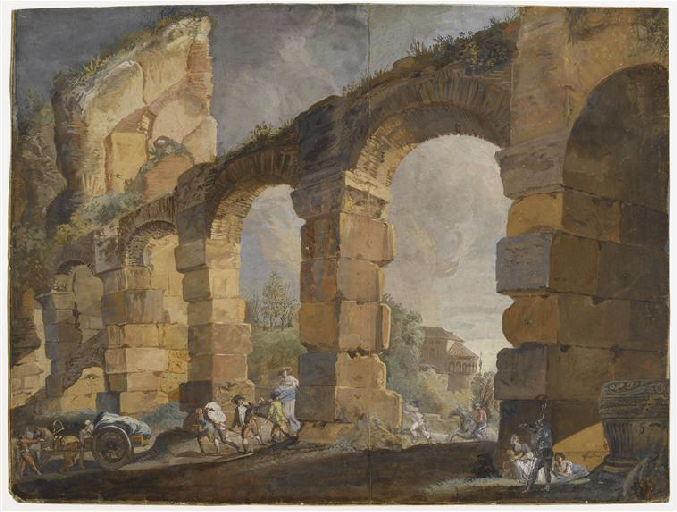 Ruins of an Aqueduct in Rome by Jean Bardin