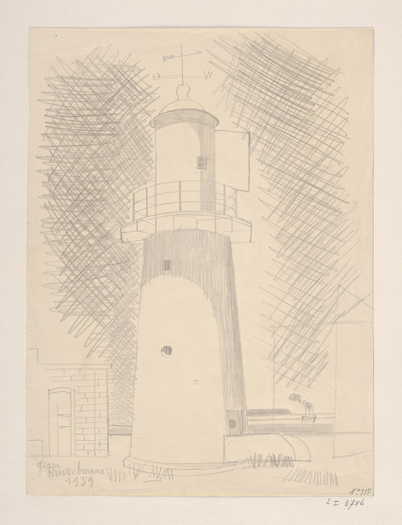 lighthouse at Heist by Jean Brusselmans