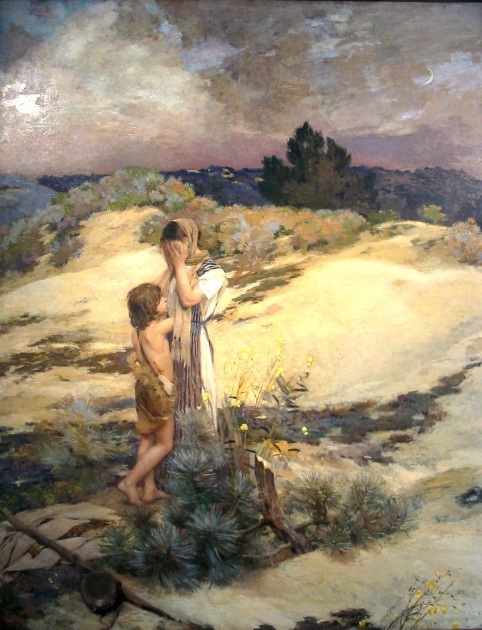 Hagar and Ismael by Jean-Charles Cazin