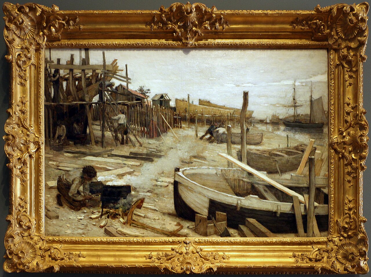 Ship yard by Jean-Charles Cazin
