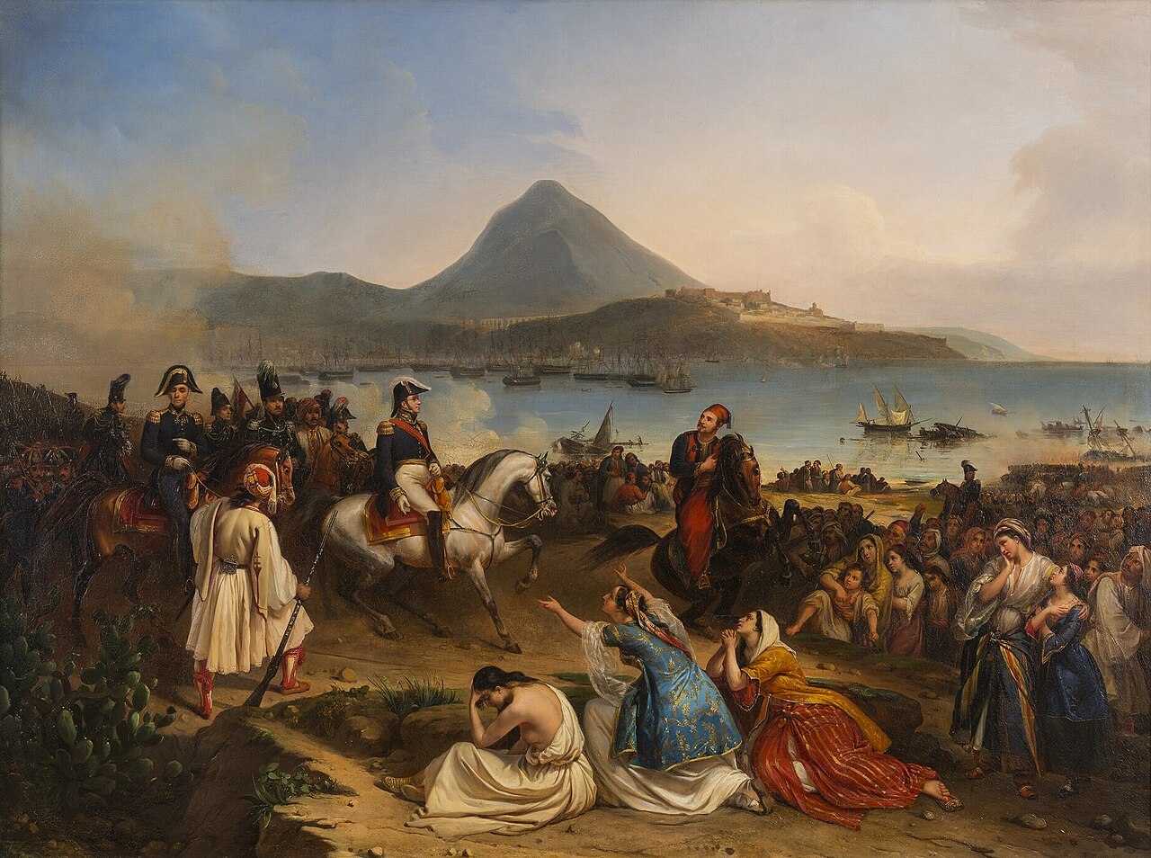 Meeting between General Maison and Ibrahim Pasha in Navarino, September 1828 by Jean-Charles Langlois