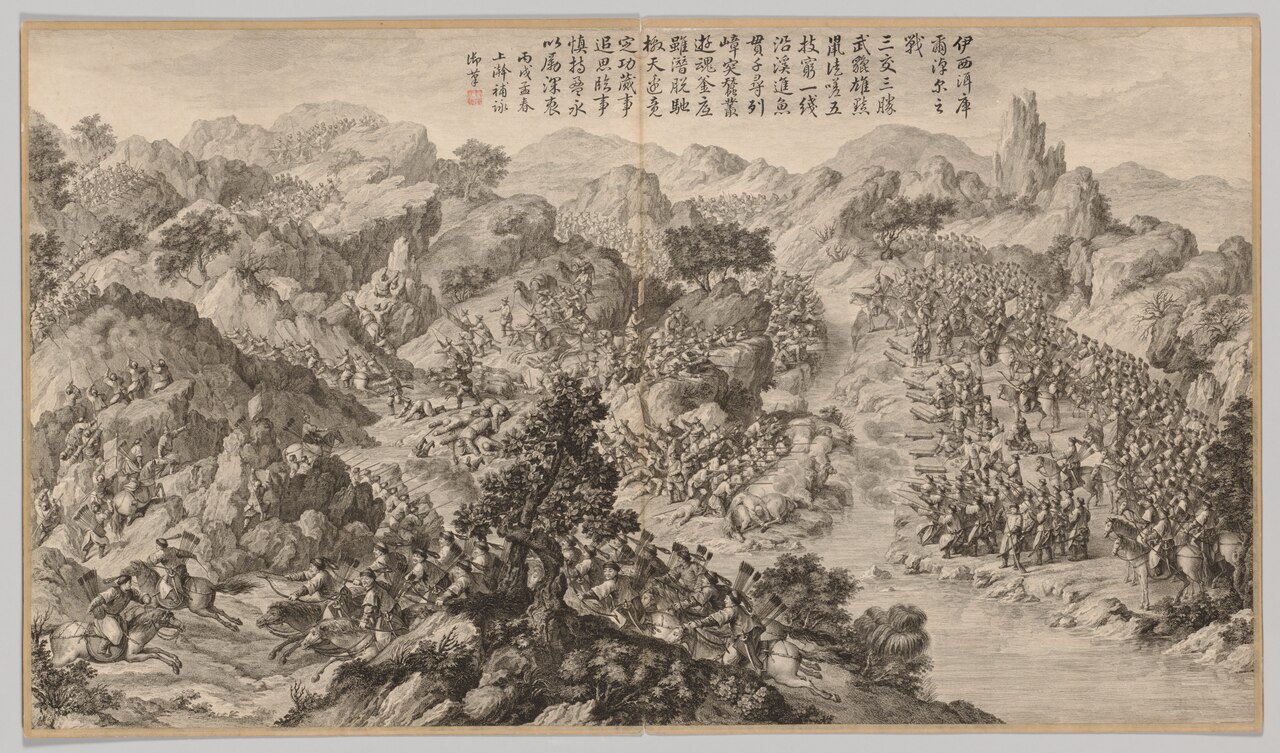 The Battle of Yesil-kol-nor by Jean-Damascène Sallusti