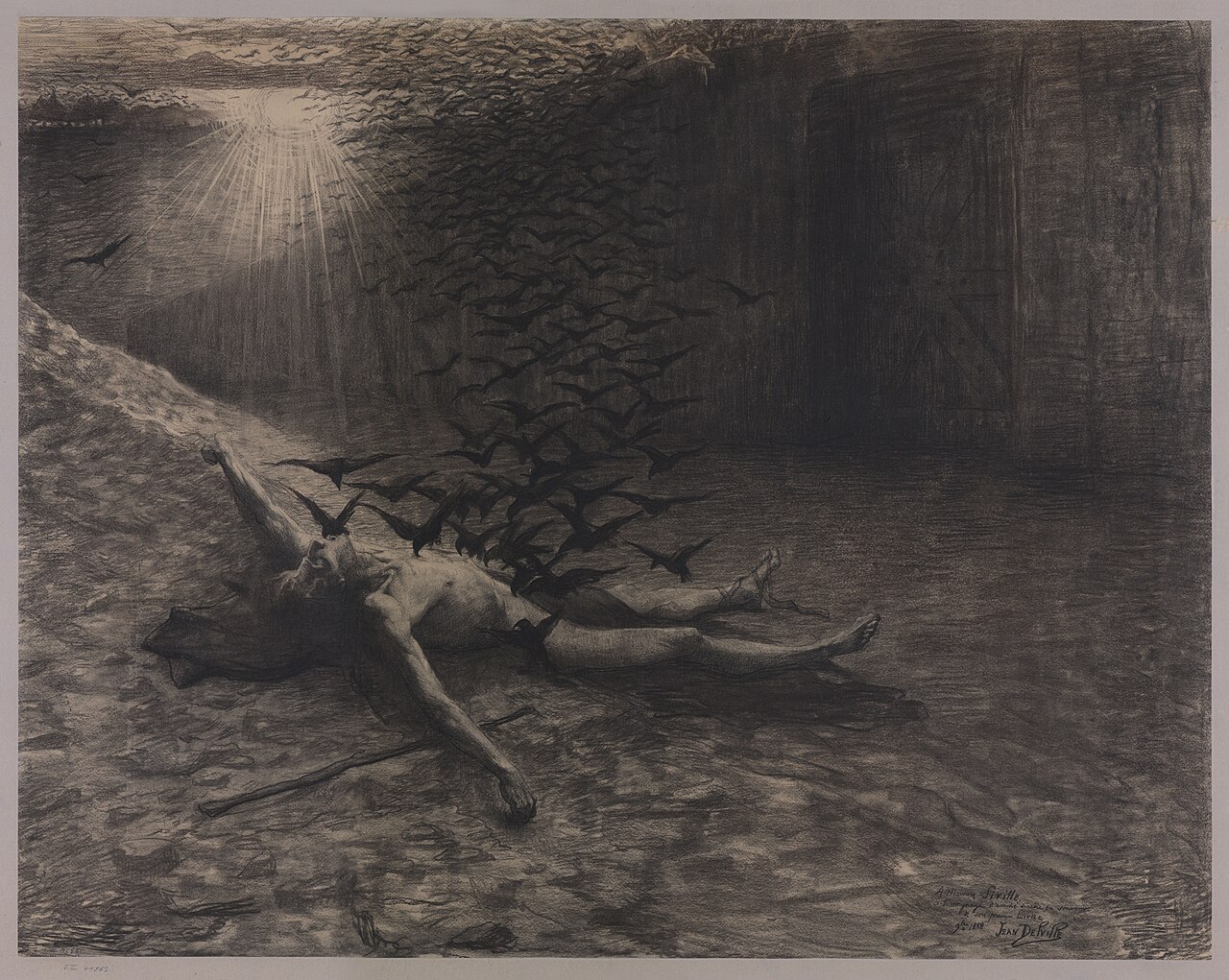 The birds of Lake Stymphale by Jean Delville