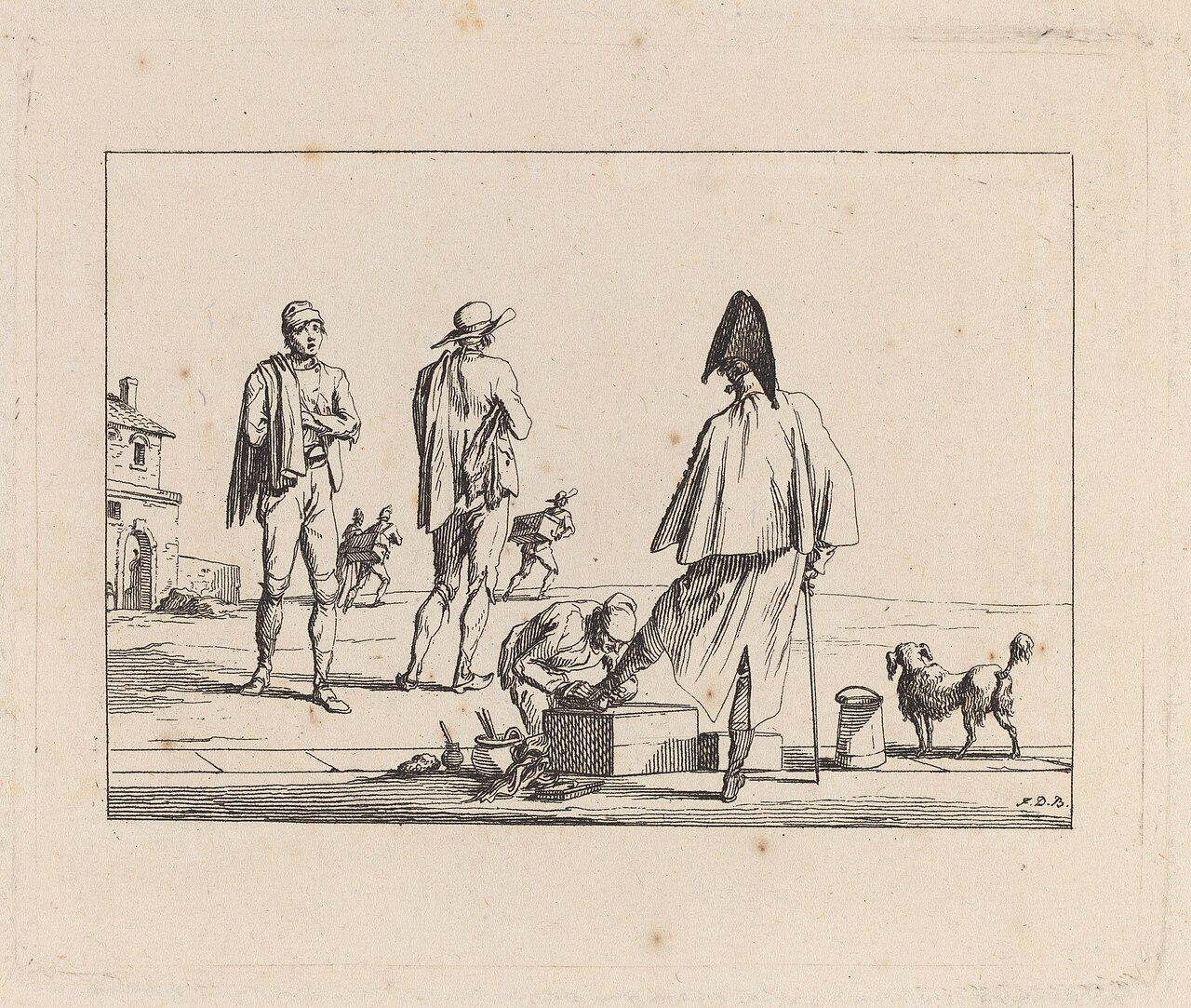 Commander Having His Boot Shined by Jean Duplessis-Bertaux