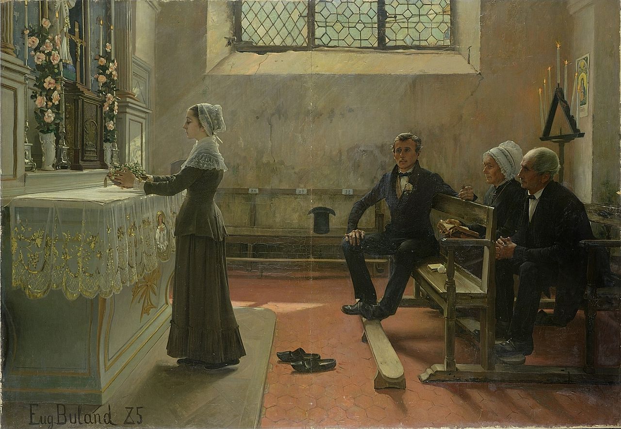 Offering to the Virgin the Day After the Wedding by Jean-Eugène Buland