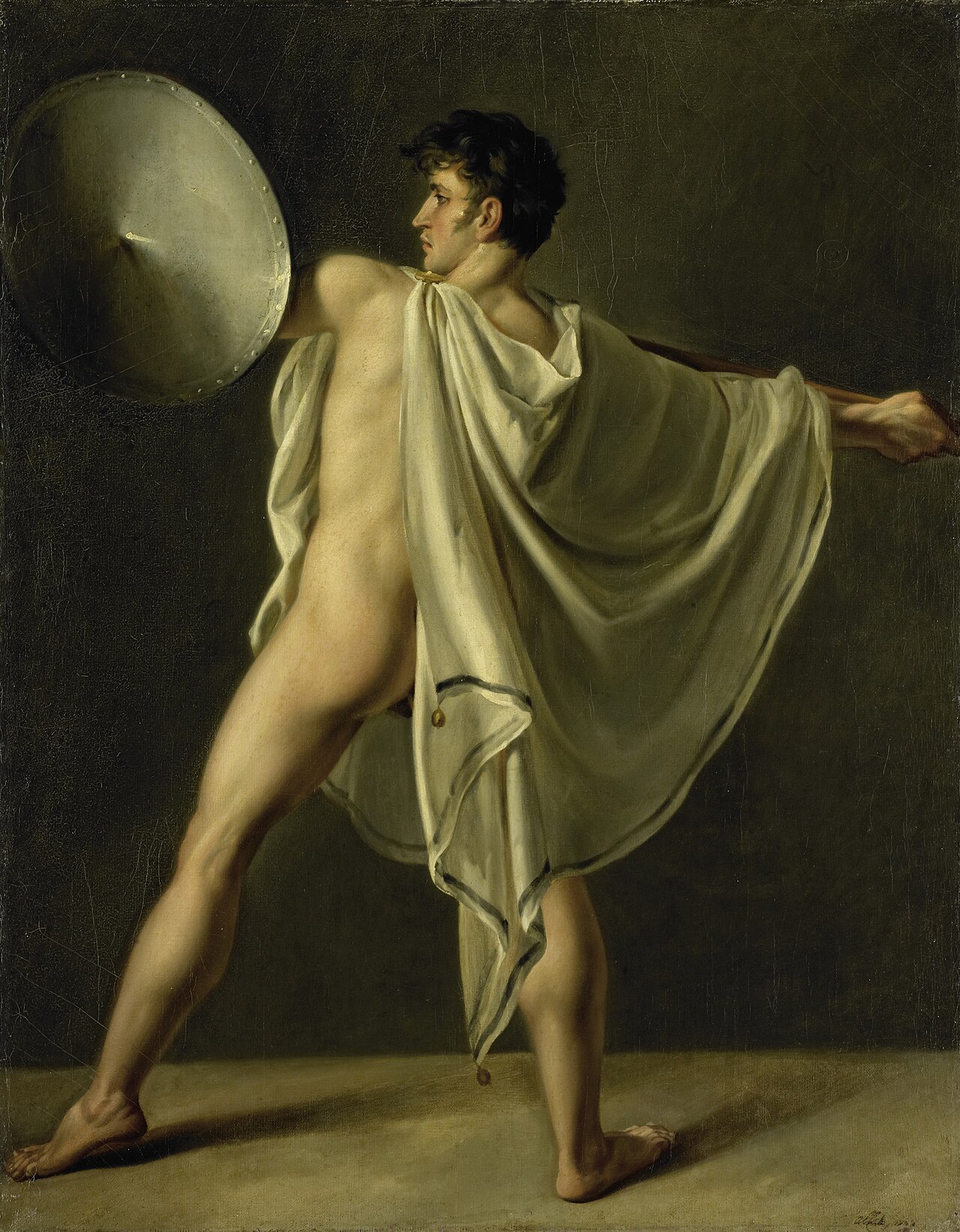 Warrior with Lance and Shield by Jean-Eugène-Charles Alberti
