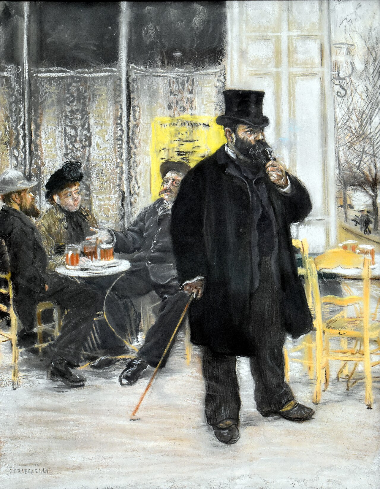 Bohemian at the Café by Jean-François Raffaëlli