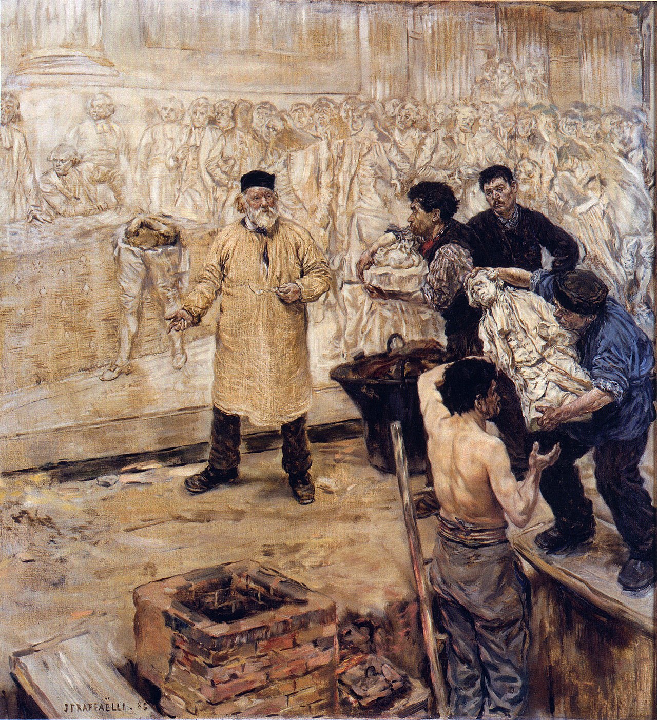In the Smelter by Jean-François Raffaëlli