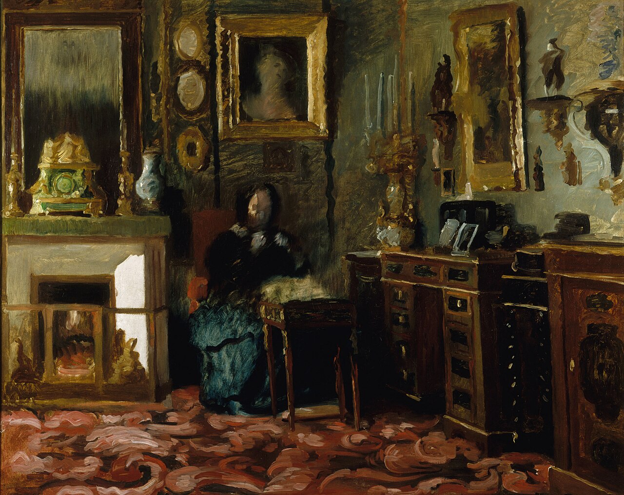 Le salon de Madame de Balzac, rue Fortunée by Jean Gigoux