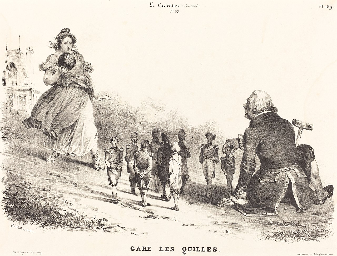 Gare les Quilles by Jean Ignace Isidore Gérard Grandville