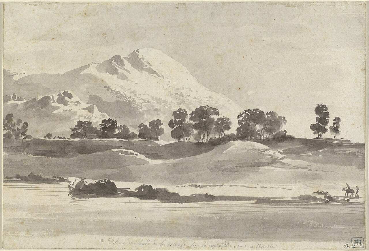 Mount Cairo from across the Melfa River by Jean-Jacques de Boissieu