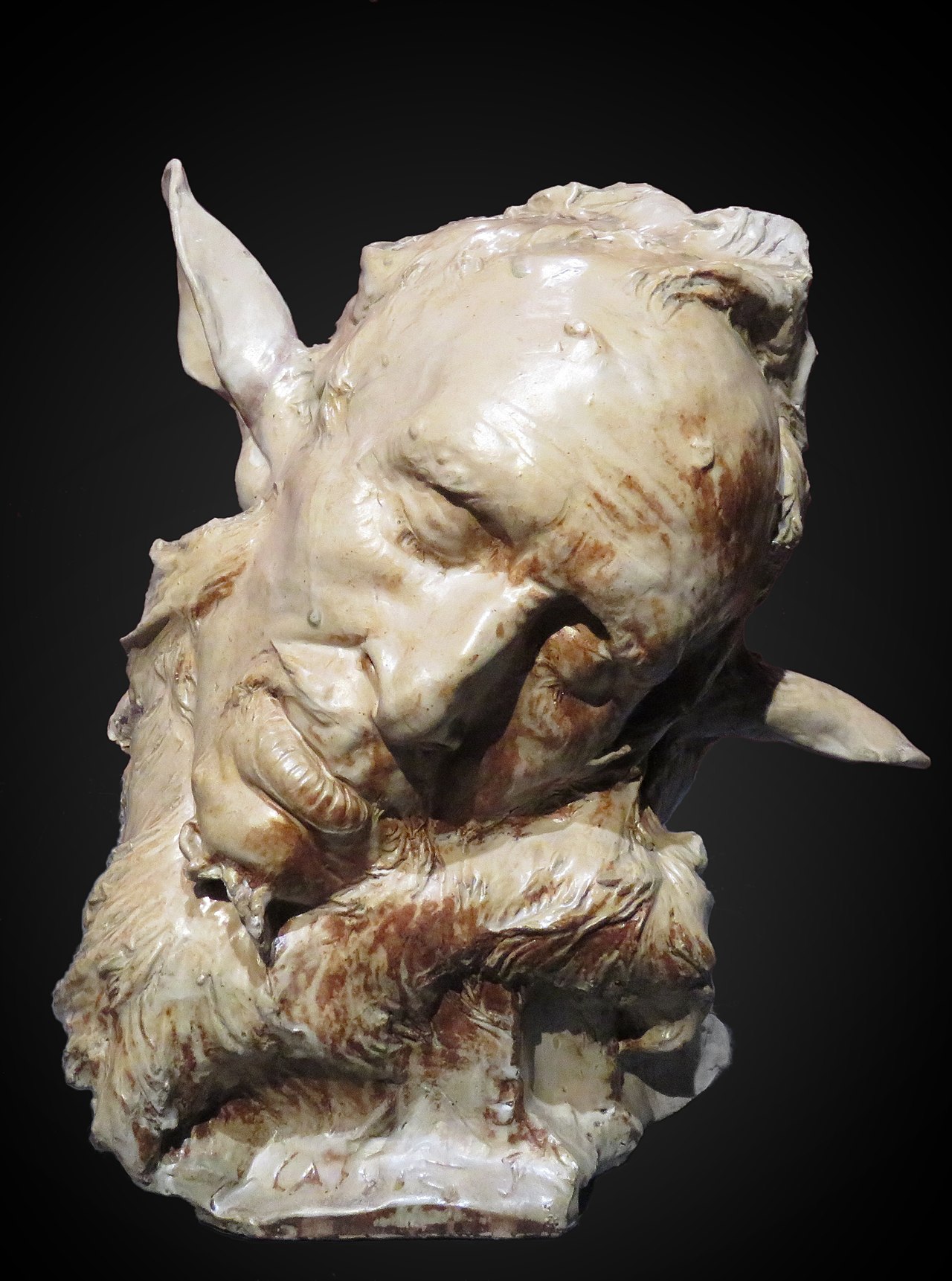Tête de faune - INV 34361 by Jean-Joseph Carriès