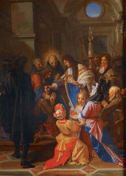 Louis XIV touchant les malades des écrouelles by Jean Jouvenet