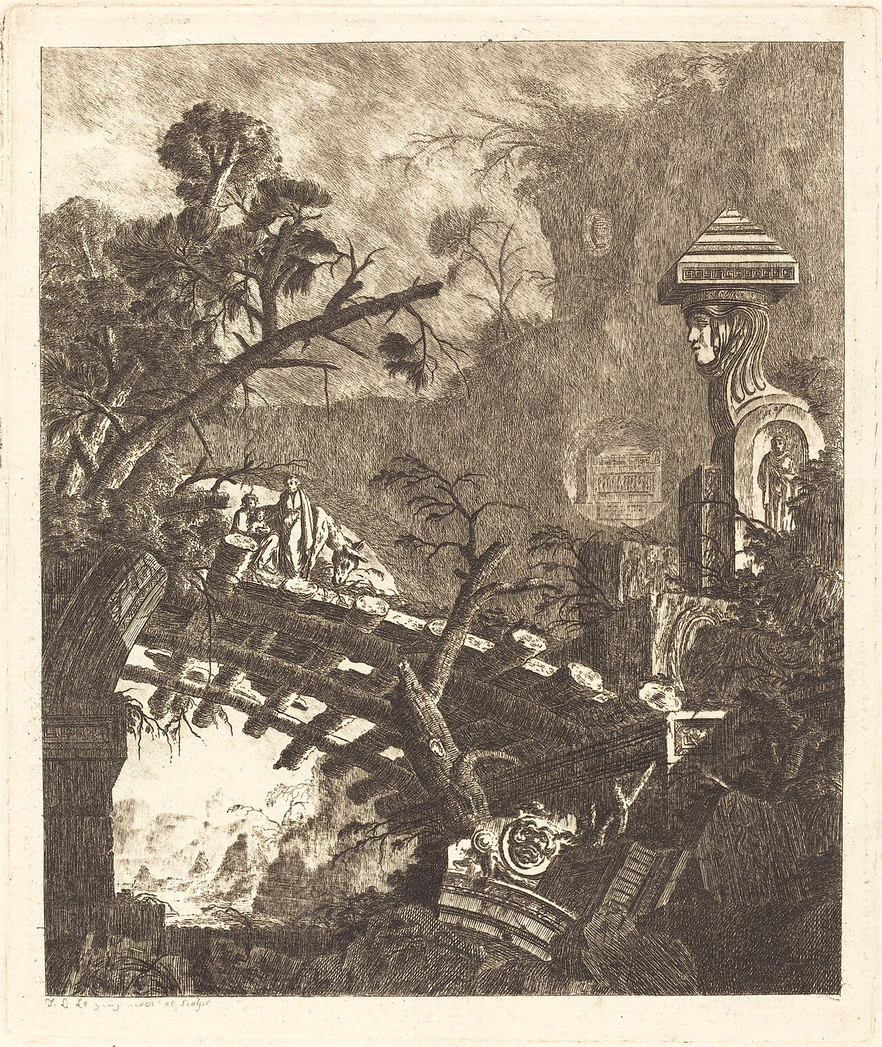 The Flight into Egypt by Jean-Laurent Le Geay