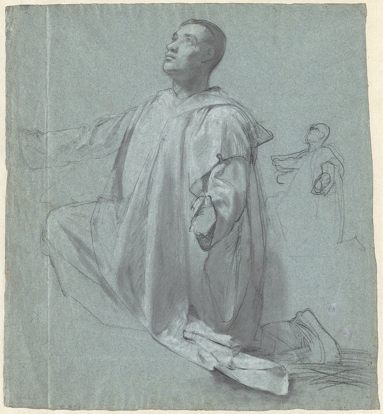 A Young Benedictine Monk Kneeling by Jean-Léonard Lugardon