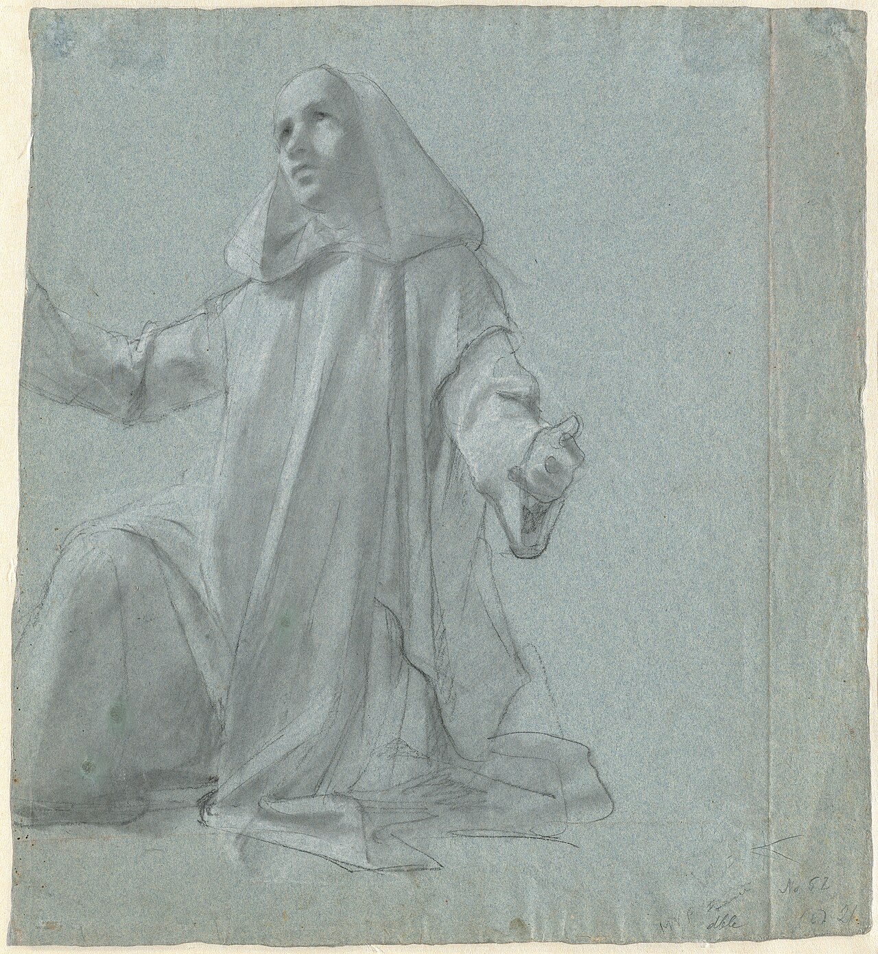 A Young Priest Kneeling by Jean-Léonard Lugardon