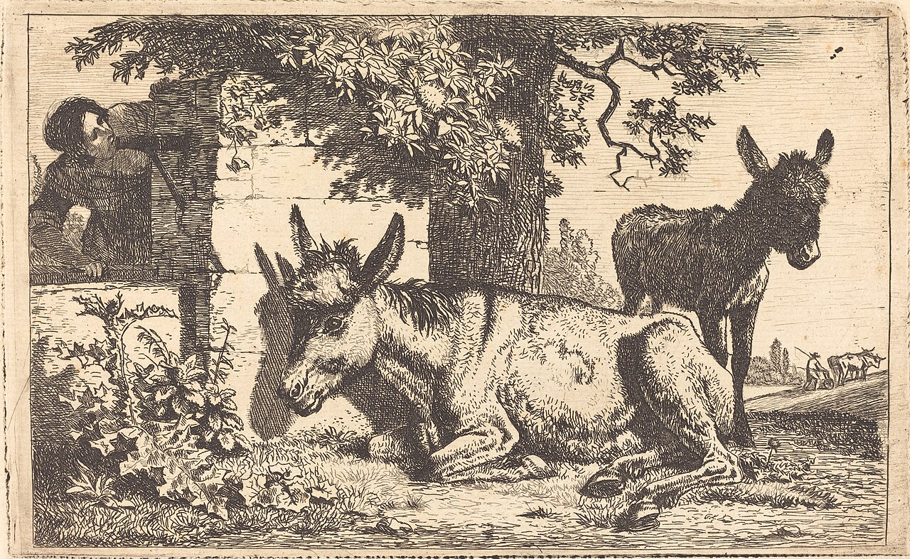 A Donkey by a Water Well by Jean-Louis de Marne