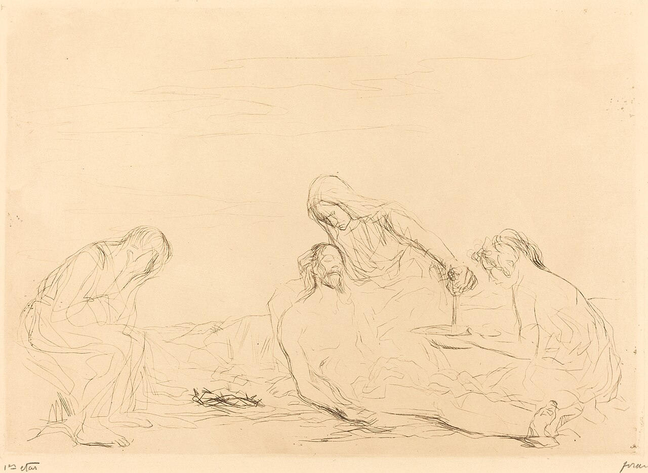 Pietà (third plate) by Jean-Louis Forain