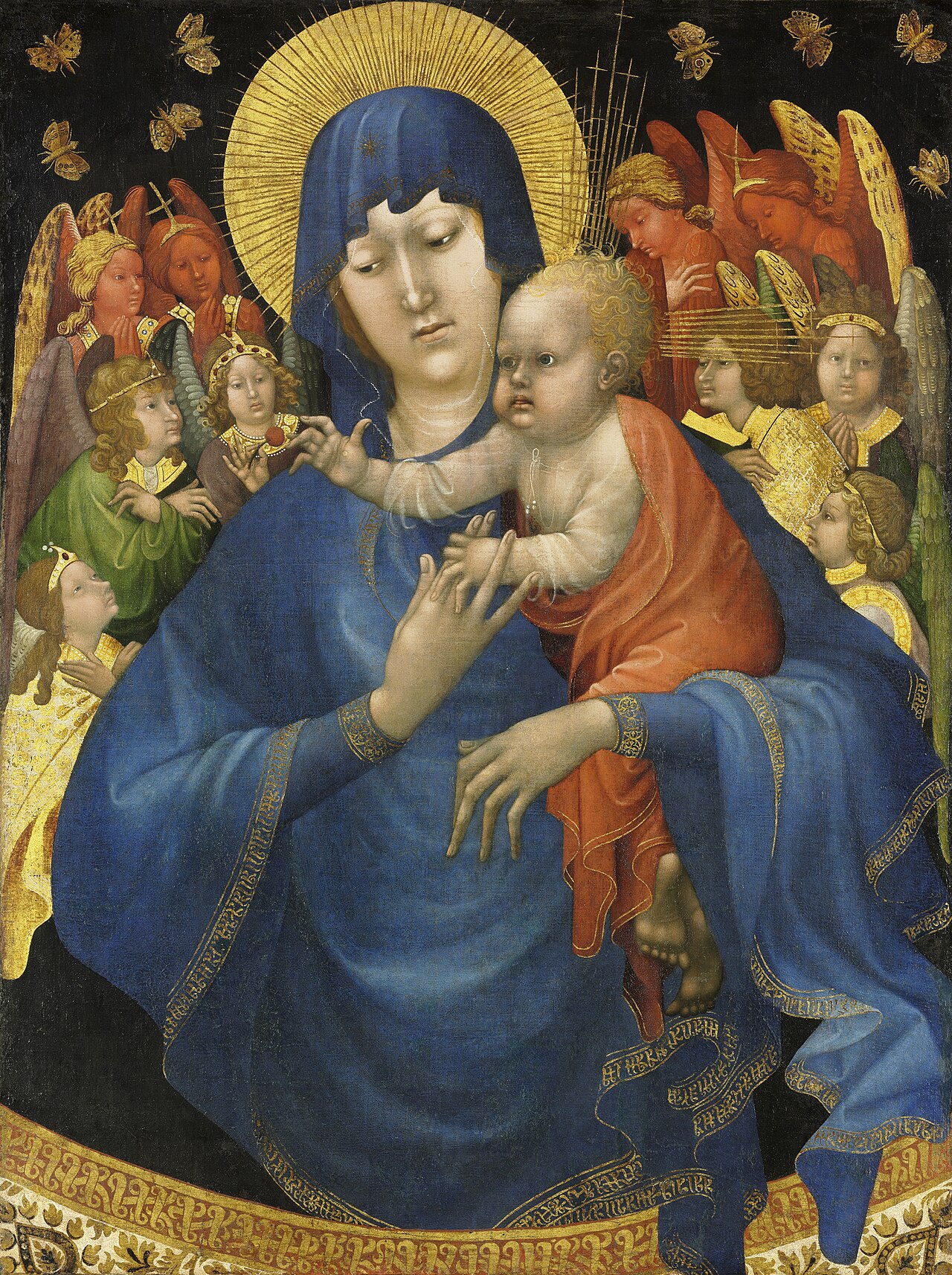 Virgin and Child with Butterflies by Jean Malouel