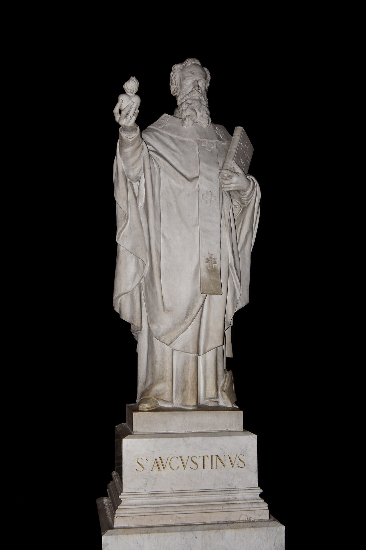 Statue of Saint Augustinus in church Saint-Augustin of Paris by Jean-Marie Bonnassieux