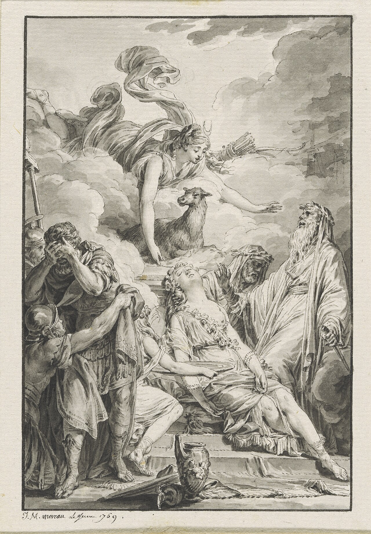 The Sacrifice of Iphigenia by Jean-Michel Moreau
