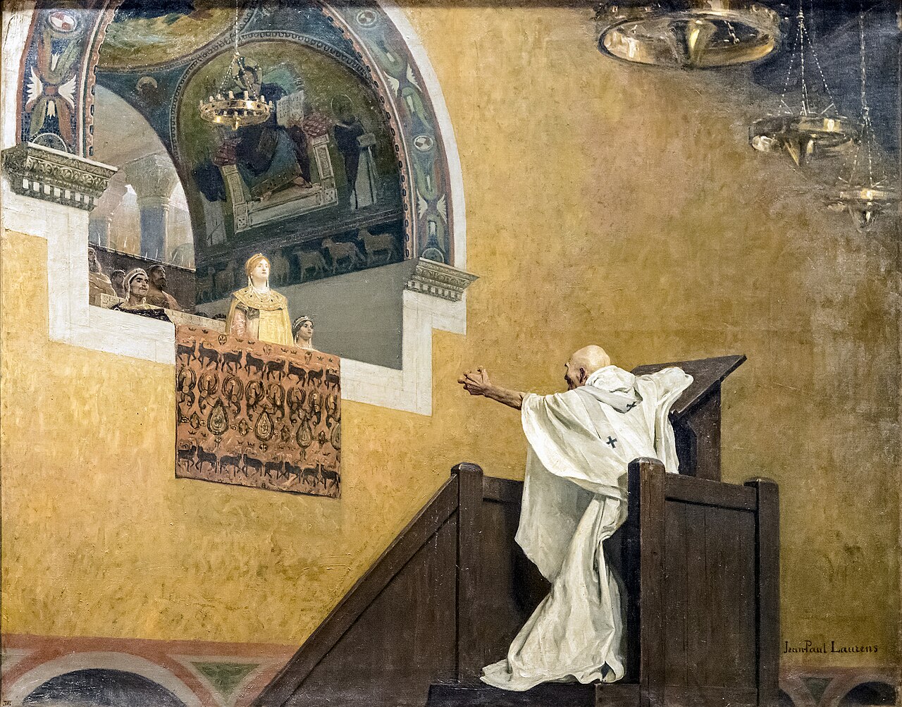 Saint John Chrysostom and the Empress Eudoxia by Jean-Paul Laurens