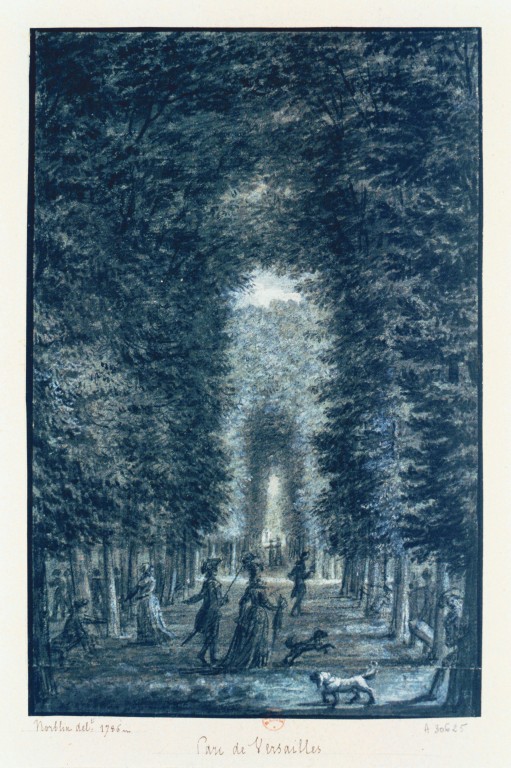 Park of Versailles, View of an Alley by Jean-Pierre Norblin de La Gourdaine