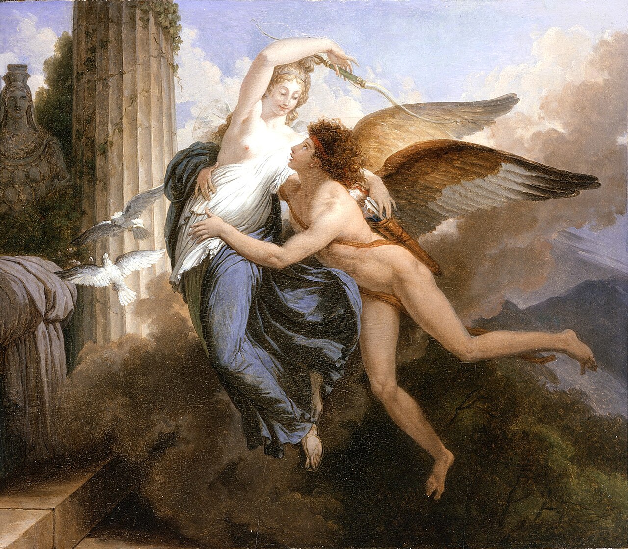 The Reunion of Cupid and Psyche by Jean-Pierre Saint-Ours