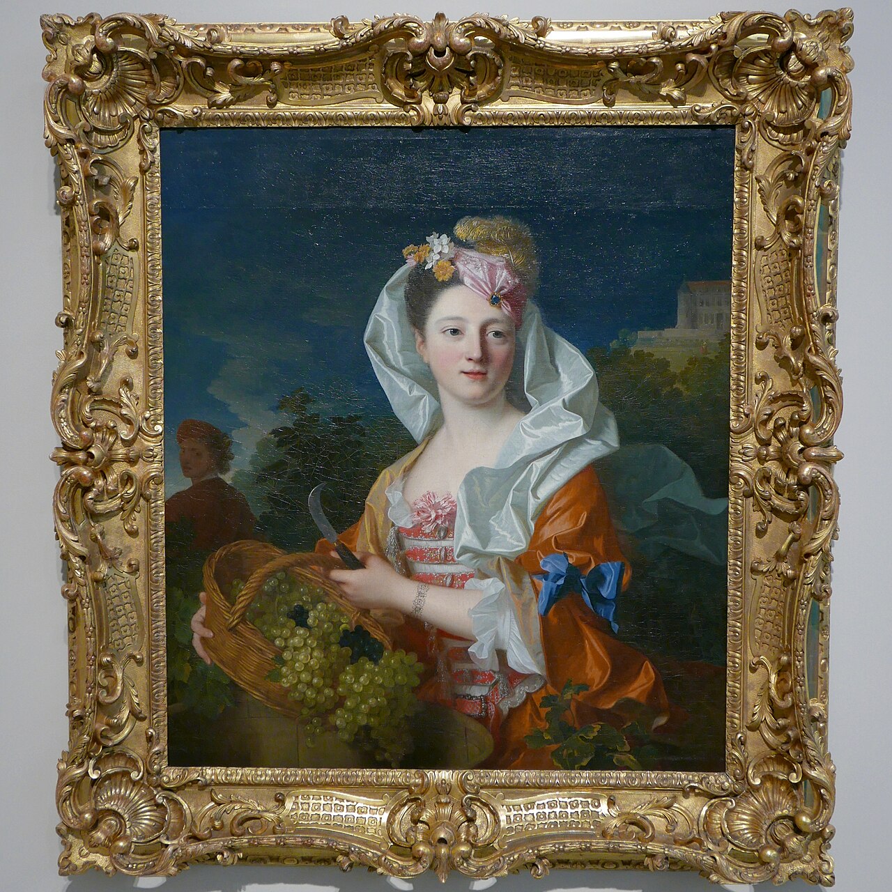 A Grap-Picker Woman - Portrait of a Lady as Pomona by Jean Ranc