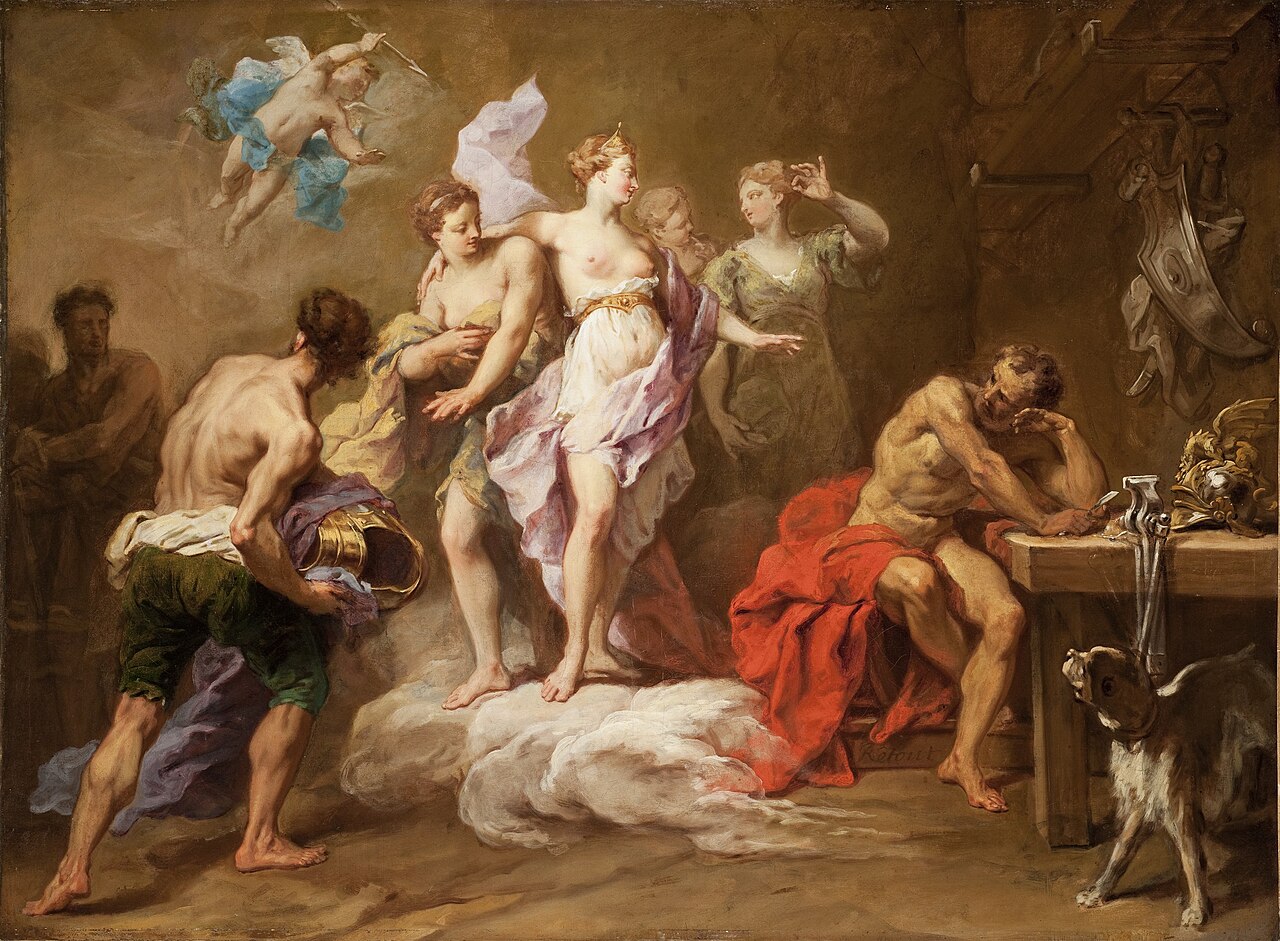 Venus Ordering Arms from Vulcan for Aeneas by Jean Restout