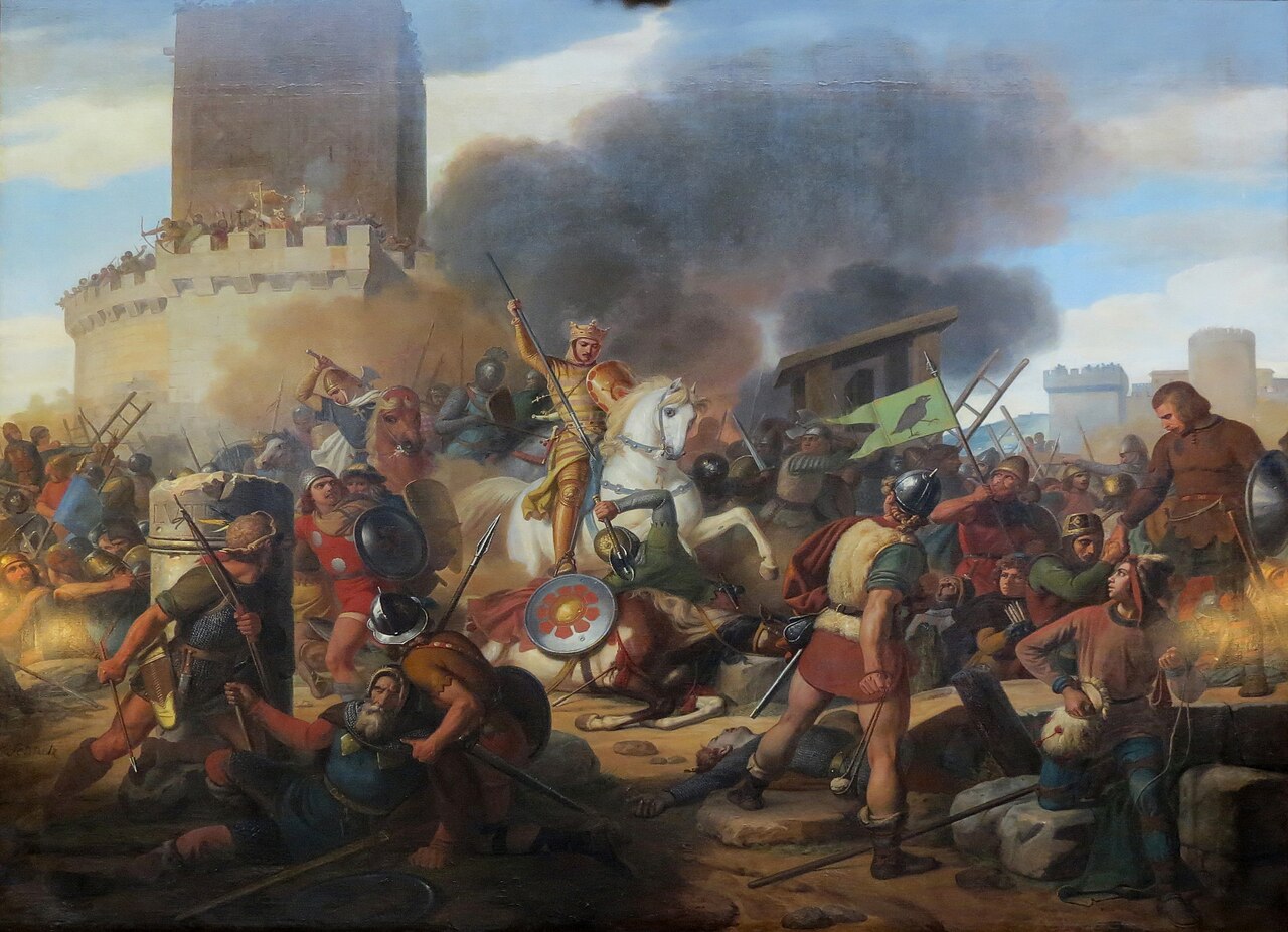 Count Eudes defends Paris by Jean Victor Schnetz